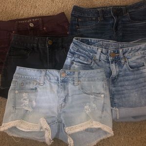 5 pairs of American Eagle jean shorts